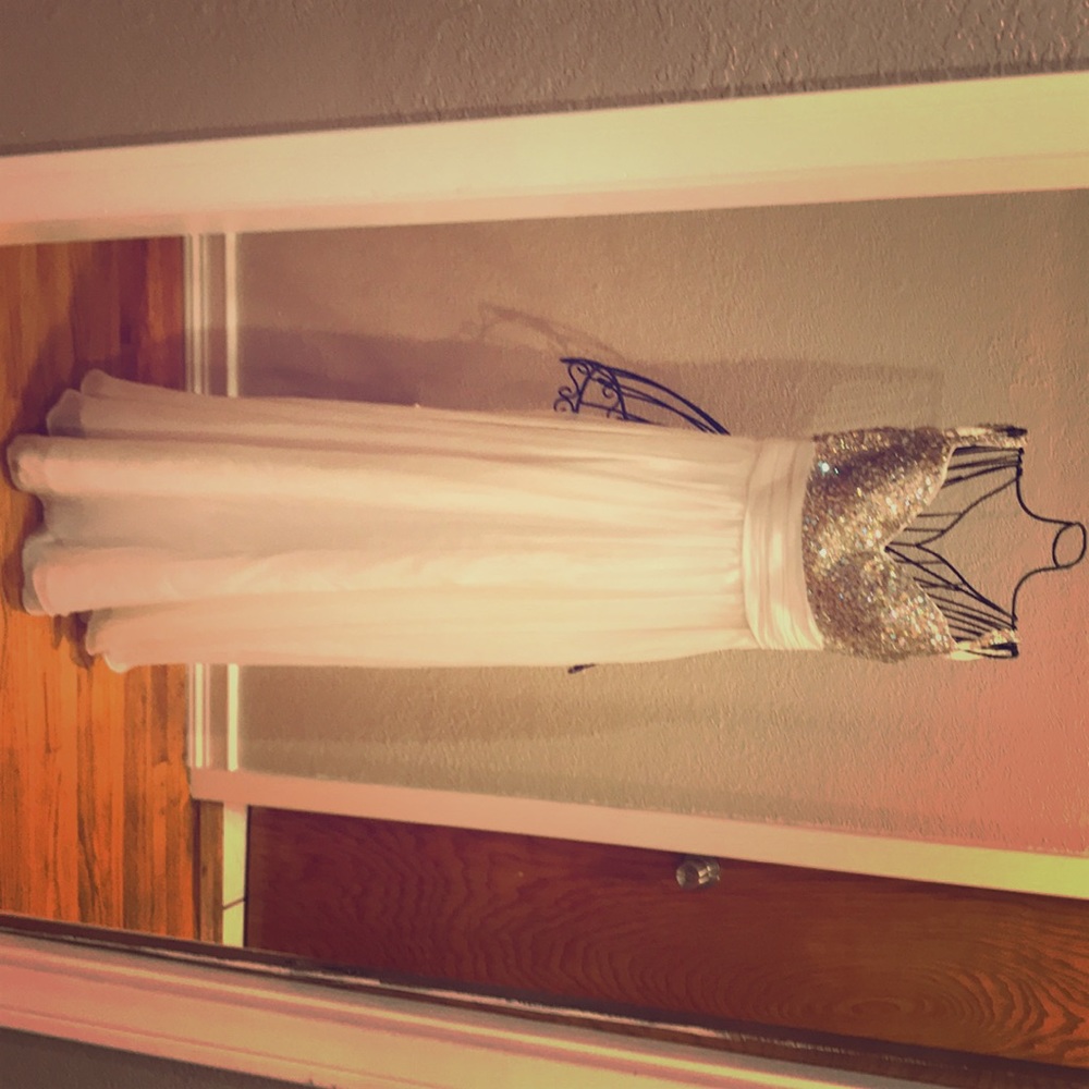 Sparkle White Dress prom/special occasion/pageant